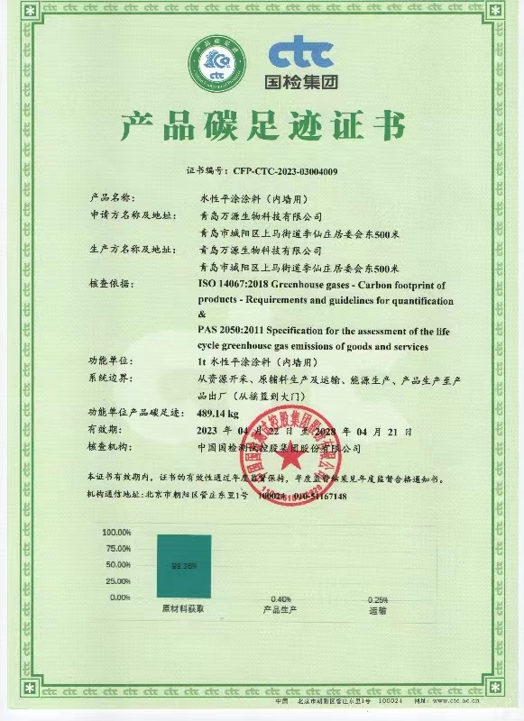 产品碳足迹证书